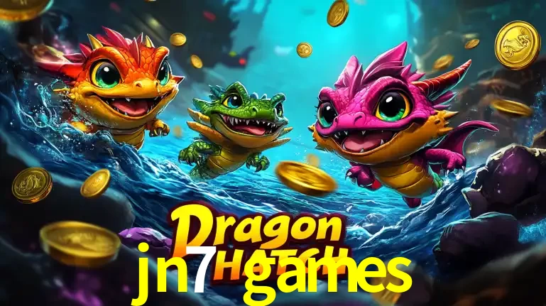 Arte promocional do jogo Dragon Hatch com três adoráveis dragões bebês nadando entre moedas de ouro, um dos slots mais divertidos para jogar no cassino jn7 games.
